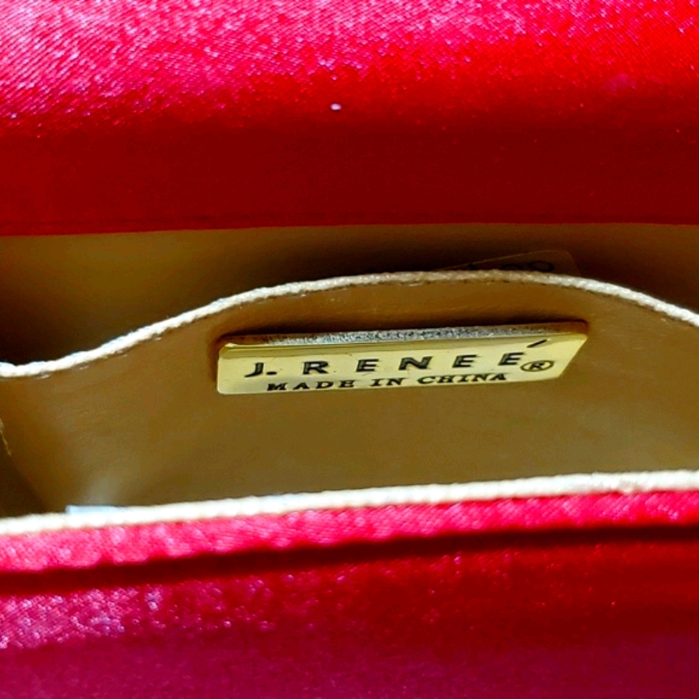 Red Beaded Clutch Purse By J. Renee' - Picture 6 of 8